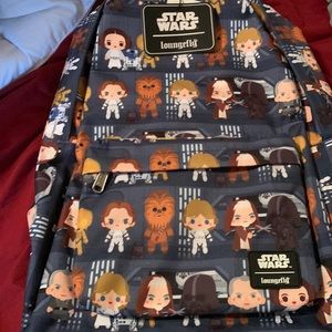 BNWT loungefly Star Wars chibi nylon backpack